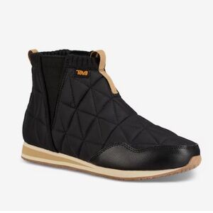 Teva Ember Mid Boot Quilted Black Womens 8